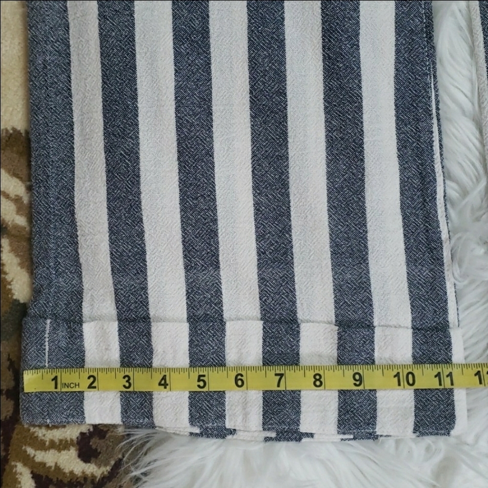 Parker Smith Sailor Mid-Rise Striped Denim Palazzo Flare Nautical Pants … - Picture 14 of 16